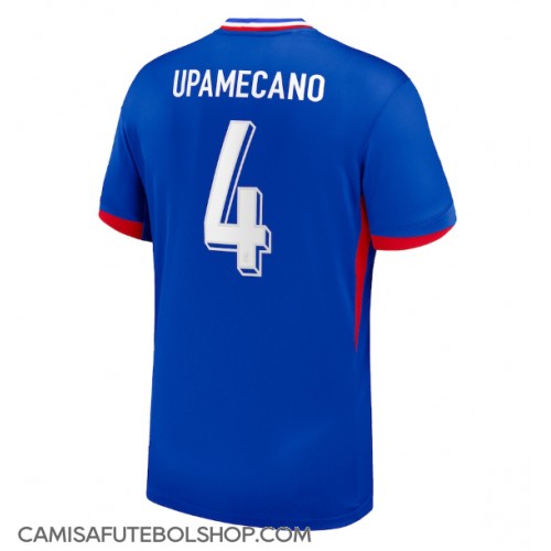 Camisa de time de futebol França Dayot Upamecano #4 Replicas 1º Equipamento Europeu 2024 Manga Curta